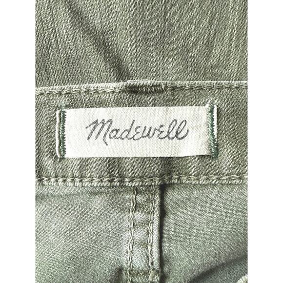 Madewell Jeans Womens 29 Green 10" High Rise Skinny Garment Dyed Tencel-Denim - Picture 6 of 8
